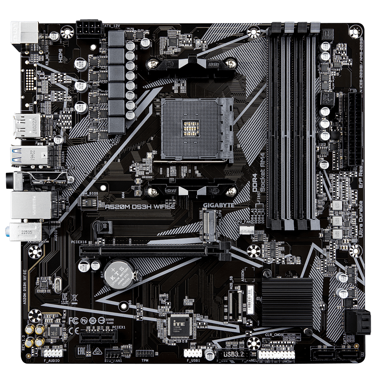Материнська плата Gigabyte A520M DS3H WIFI6E